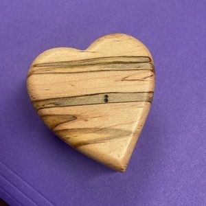 Heart shaped Maple Wood Jewelry Box